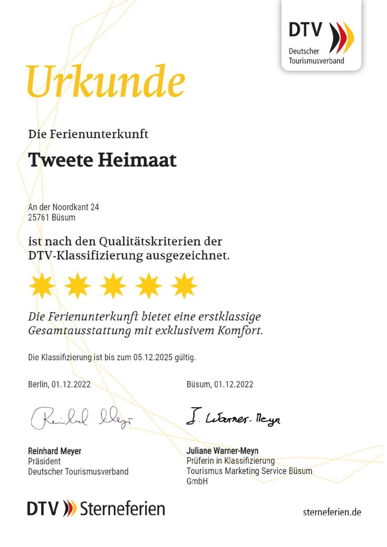 Villa Tweete Heimaat Büsum Esterno foto